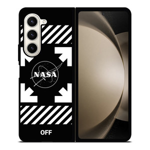 WHITE NASA OFF Samsung Galaxy Z Fold 5 Case Cover WHITE NASA OFF Samsung Galaxy Z Fold 5 Case Cover