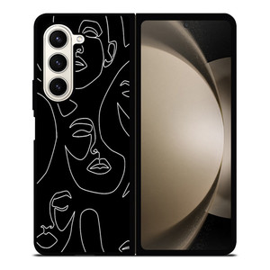 WOMAN FACE SKETCH PATTERN Samsung Galaxy Z Fold 5 Case Cover WOMAN FACE SKETCH PATTERN Samsung Galaxy Z Fold 5 Case Cover