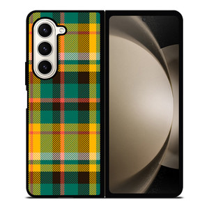 YELLOW GREEN TARTAN PATTERN Samsung Galaxy Z Fold 5 Case Cover YELLOW GREEN TARTAN PATTERN Samsung Galaxy Z Fold 5 Case Cover