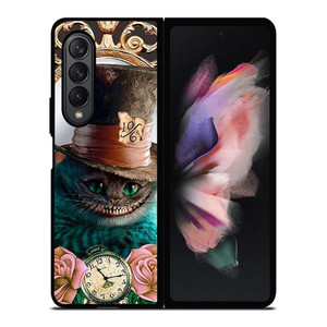 ALICE IN WONDERLAND CAT CUTE Samsung Galaxy Z Fold 3 Case Cover ALICE IN WONDERLAND CAT CUTE Samsung Galaxy Z Fold 3 Case Cover
