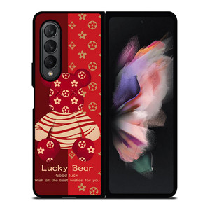 BEAR BRICK KAWS LUCKY RED Samsung Galaxy Z Fold 3 Case Cover BEAR BRICK KAWS LUCKY RED Samsung Galaxy Z Fold 3 Case Cover