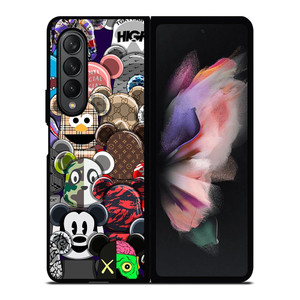 BEARBRICK BRAND COLABORATION Samsung Galaxy Z Fold 3 Case Cover BEARBRICK BRAND COLABORATION Samsung Galaxy Z Fold 3 Case Cover