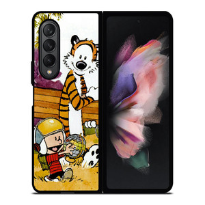 CALVIN AND HOBBES CARTOON Samsung Galaxy Z Fold 3 Case Cover