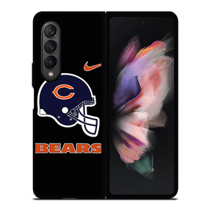 CHICAGO BEARS NFL HELMET NIKE Samsung Galaxy Z Fold 3 Case Cover CHICAGO BEARS NFL HELMET NIKE Samsung Galaxy Z Fold 3 Case Cover