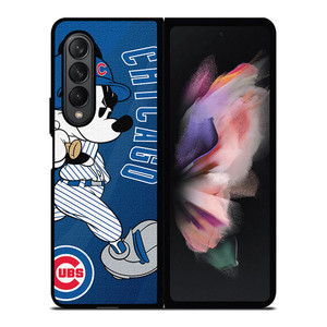 CHICAGO CUBS LOGO MICKEY MOUSE Samsung Galaxy Z Fold 3 Case Cover