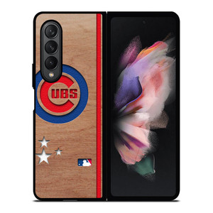 CHICAGO CUBS UBS MLB WOODEN LOGO Samsung Galaxy Z Fold 3 Case Cover