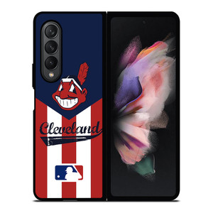 CLEVELAND INDIANS STRIPE LOGO Samsung Galaxy Z Fold 3 Case Cover CLEVELAND INDIANS STRIPE LOGO Samsung Galaxy Z Fold 3 Case Cover