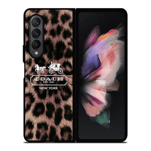 COACH NEW YORK LEOPARD Samsung Galaxy Z Fold 3 Case Cover