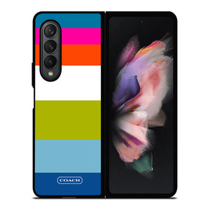 COACH NEW YORK STRIPE 2 Samsung Galaxy Z Fold 3 Case Cover