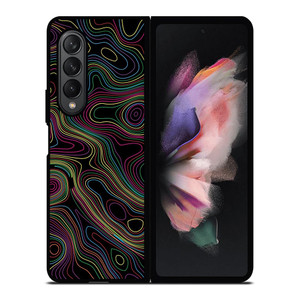 COLORFUL ABSTRACT LINES Samsung Galaxy Z Fold 3 Case Cover
