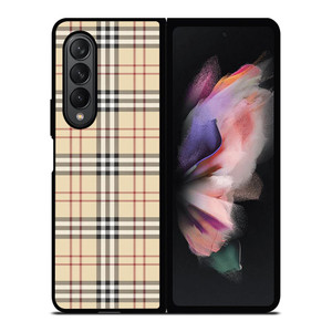 CREAM TARTAN PATTERN Samsung Galaxy Z Fold 3 Case Cover