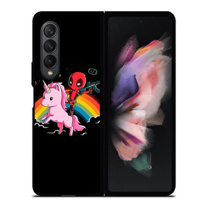 DEADPOOL AND UNICORN CUTE Samsung Galaxy Z Fold 3 Case Cover DEADPOOL AND UNICORN CUTE Samsung Galaxy Z Fold 3 Case Cover