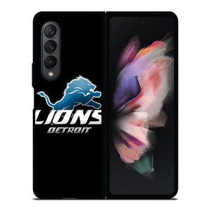 DETROIT LIONS BLACK Samsung Galaxy Z Fold 3 Case Cover