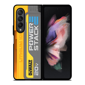 DEWALT LOGO LITHIUM ION BATTERY 20 V ICON Samsung Galaxy Z Fold 3 Case Cover DEWALT LOGO LITHIUM ION BATTERY 20 V ICON Samsung Galaxy Z Fold 3 Case Cover