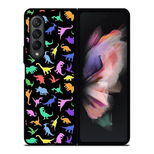 DINOSAUR COLORFUL PATTERN Samsung Galaxy Z Fold 3 Case Cover DINOSAUR COLORFUL PATTERN Samsung Galaxy Z Fold 3 Case Cover