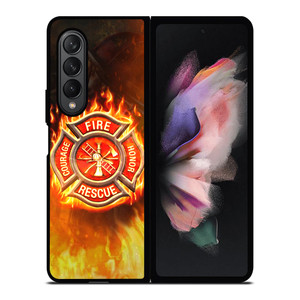 FIREFIGHTER FIREMAN FIRE LOGO Samsung Galaxy Z Fold 3 Case Cover