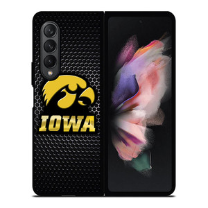 IOWA HAWKEYES METAL LOGO Samsung Galaxy Z Fold 3 Case Cover