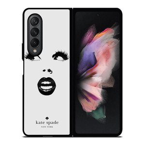 KATE SPADE BLACK WHITE FACE Samsung Galaxy Z Fold 3 Case Cover