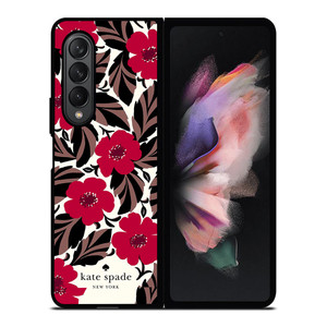 KATE SPADE FLOWER RED Samsung Galaxy Z Fold 3 Case Cover KATE SPADE FLOWER RED Samsung Galaxy Z Fold 3 Case Cover