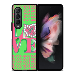 LOVE AKA PINK AND GREEN Samsung Galaxy Z Fold 3 Case Cover