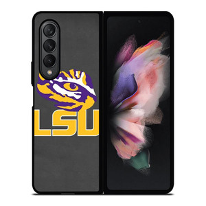 LSU TIGERS LEATHER LOGO Samsung Galaxy Z Fold 3 Case Cover LSU TIGERS LEATHER LOGO Samsung Galaxy Z Fold 3 Case Cover