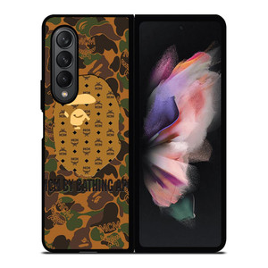 MCM BY BATHING APE CAMO Samsung Galaxy Z Fold 3 Case Cover MCM BY BATHING APE CAMO Samsung Galaxy Z Fold 3 Case Cover