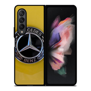 MERCEDES BENZ CAR LOGO YELLOW ICON Samsung Galaxy Z Fold 3 Case Cover MERCEDES BENZ CAR LOGO YELLOW ICON Samsung Galaxy Z Fold 3 Case Cover