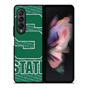 MICHIGAN STATE SPARTANS LOGO FOOTBALL EMBLEM Samsung Galaxy Z Fold 3 Case Cover