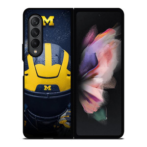 MICHIGAN WOLVERINES HELMET COLLEGE FOOTBALL TEAM Samsung Galaxy Z Fold 3 Case Cover
