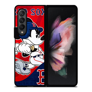 MICKEY MOUSE BOSTON RED SOX Samsung Galaxy Z Fold 3 Case Cover