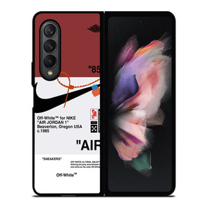 OFF WHITE NIKE AIR JORDAN SNEAKERS Samsung Galaxy Z Fold 3 Case Cover