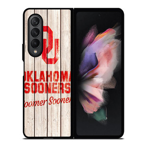 OKLAHOMA SOONERS WOODEN LOGO Samsung Galaxy Z Fold 3 Case Cover