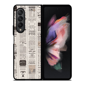 OLD NEWSPAPER PATTERN Samsung Galaxy Z Fold 3 Case Cover