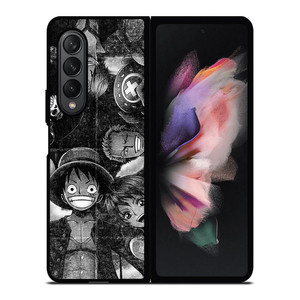 ONE PIECE BLACK WHITE GRUNGE ALL Samsung Galaxy Z Fold 3 Case Cover