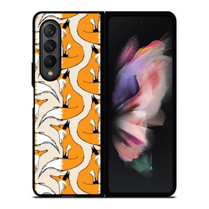 ORANGE FOX PATTERN Samsung Galaxy Z Fold 3 Case Cover