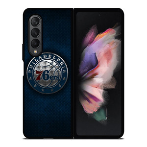 PHILADELPHIA 76ERS METAL LOGO Samsung Galaxy Z Fold 3 Case Cover