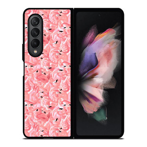 PINK FLAMINGO PATTERN Samsung Galaxy Z Fold 3 Case Cover