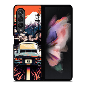 PORSCHE CAR 911 RACING CAR PAINTING Samsung Galaxy Z Fold 3 Case Cover