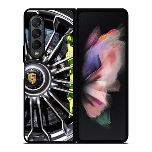 PORSCHE CAR ICON WHEEL LOGO Samsung Galaxy Z Fold 3 Case Cover