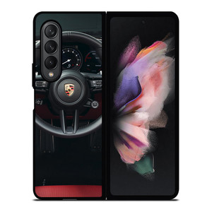 PORSCHE CAR STEERING LOGO Samsung Galaxy Z Fold 3 Case Cover