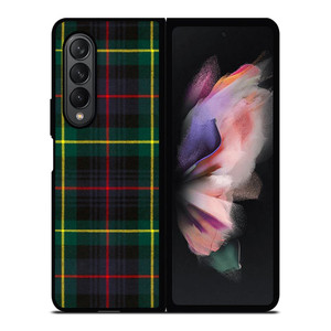 RED YELLOW TARTAN PLAID PATTERN Samsung Galaxy Z Fold 3 Case Cover