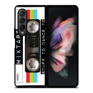 RETRO CLEAR MIXTAPE Samsung Galaxy Z Fold 3 Case Cover