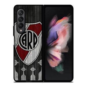 RIVER PLATE EL MAS GRANDE WOODEN LOGO Samsung Galaxy Z Fold 3 Case Cover