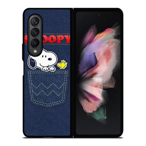 SNOOPY IN POCKET CARTOON Samsung Galaxy Z Fold 3 Case Cover