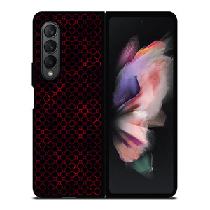 STYLISH HEXAGONAL RED PATTERN Samsung Galaxy Z Fold 3 Case Cover