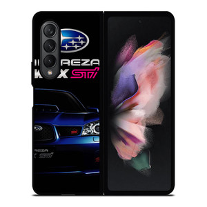 SUBARU IMPREZA WRX STI BLUE CAR Samsung Galaxy Z Fold 3 Case Cover