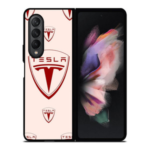 TESLA CAR LOGO COLLAGE Samsung Galaxy Z Fold 3 Case Cover