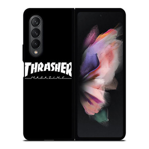 THRASHER SKATEBOARD MAGAZINE BLACK Samsung Galaxy Z Fold 3 Case Cover