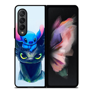 TOOTHLESS AND STITCH ART Samsung Galaxy Z Fold 3 Case Cover