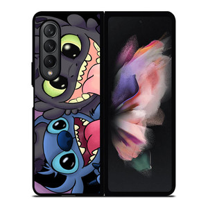 TOOTHLESS AND STITCH CARTOON Samsung Galaxy Z Fold 3 Case Cover